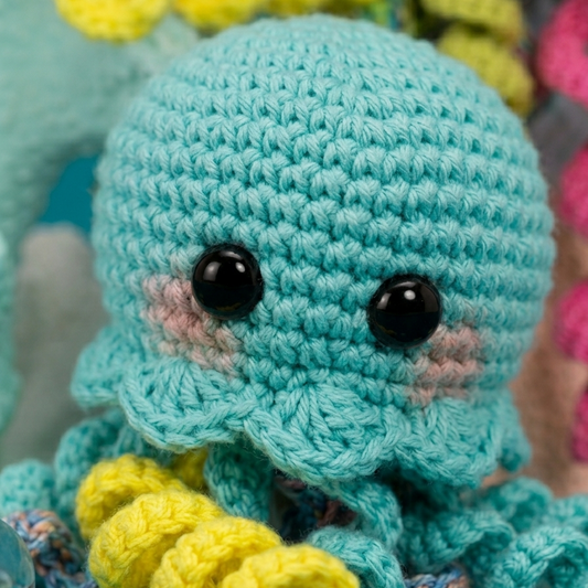 Cute amigurumi jellyfish crochet pattern for handmade sea animal decor