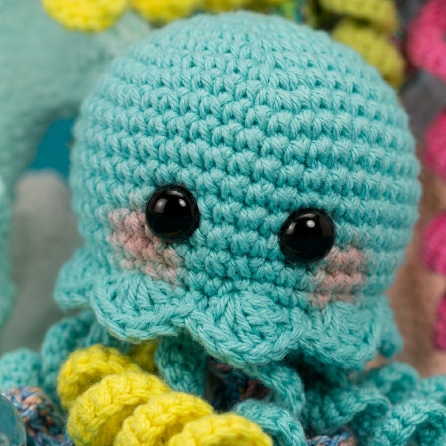 Cute amigurumi jellyfish crochet pattern for handmade sea animal decor