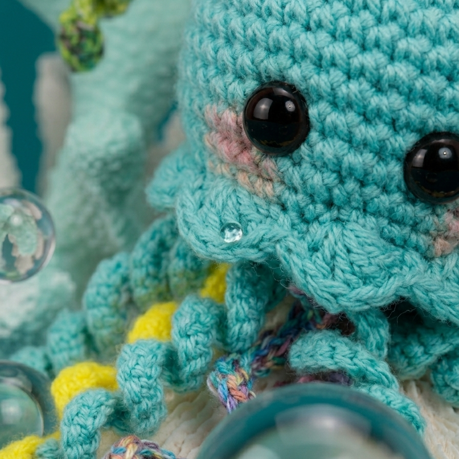 Handmade jellyfish amigurumi crochet pattern for ocean lovers