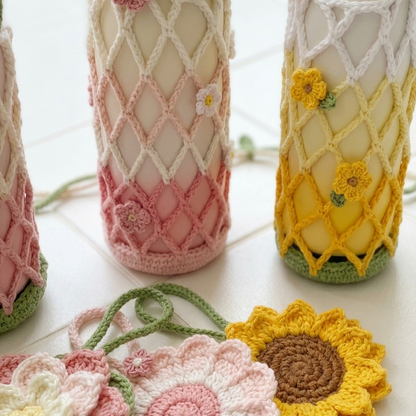 3 in 1 floral foldable mesh bag crochet pattern